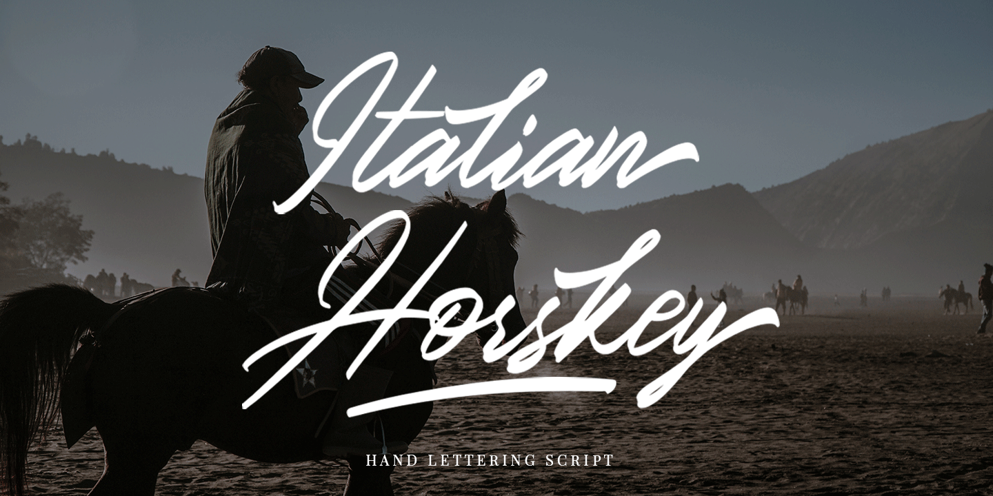 Beispiel einer Italian Horskey-Schriftart